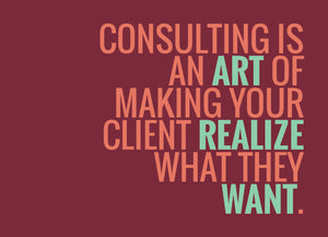 Consulting is an Art