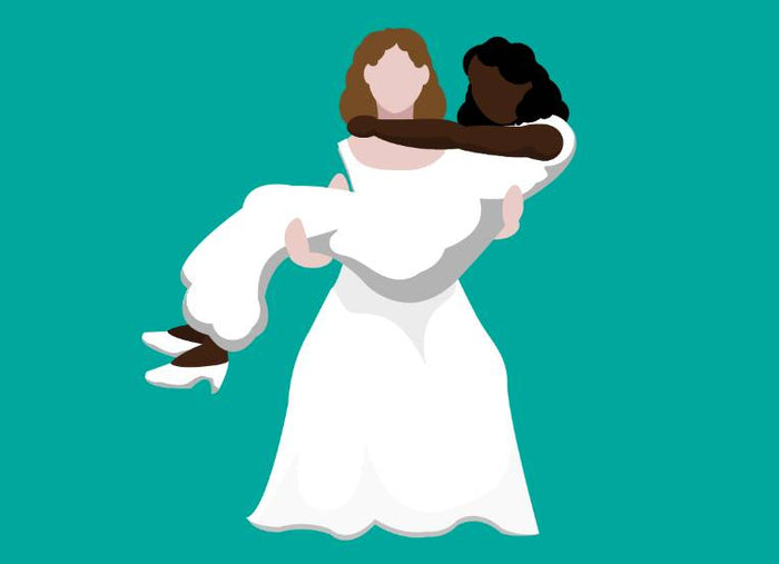 Bride & Bride (Interracial)